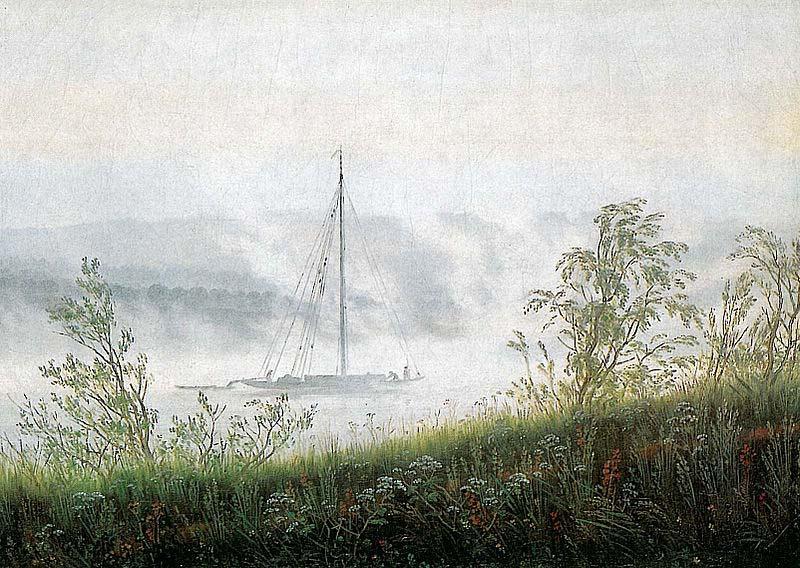 Caspar David Friedrich Elbschiff im Fruhnebel oil painting image